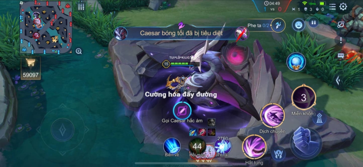 Dồn sát thương vào thời điểm Caesar còn ngưỡng 10k máu
