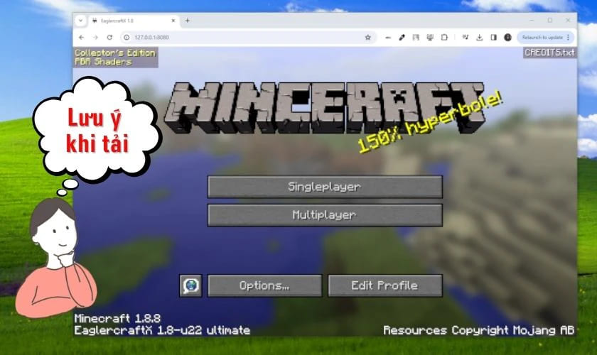 Lưu ý quan trọng khi tải Minecraft 1.8.8