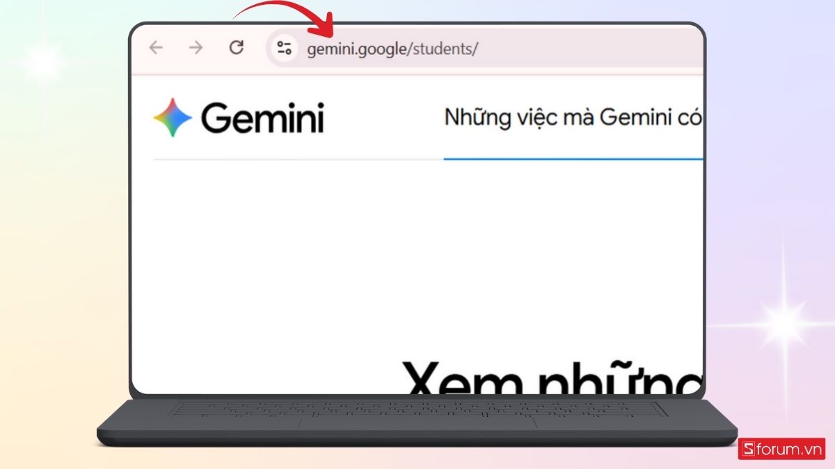 Truy cập ngay Gemini for Students