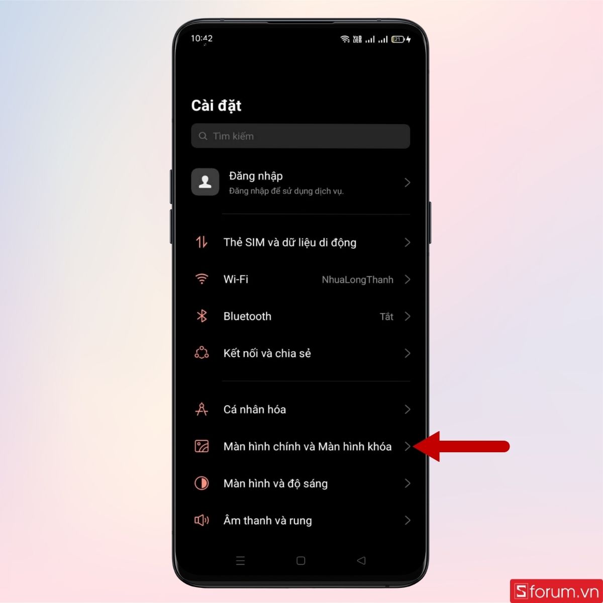 Sử dụng chạm 2 lần khi nút nguồn điện thoại OPPO bị lún - bước 2