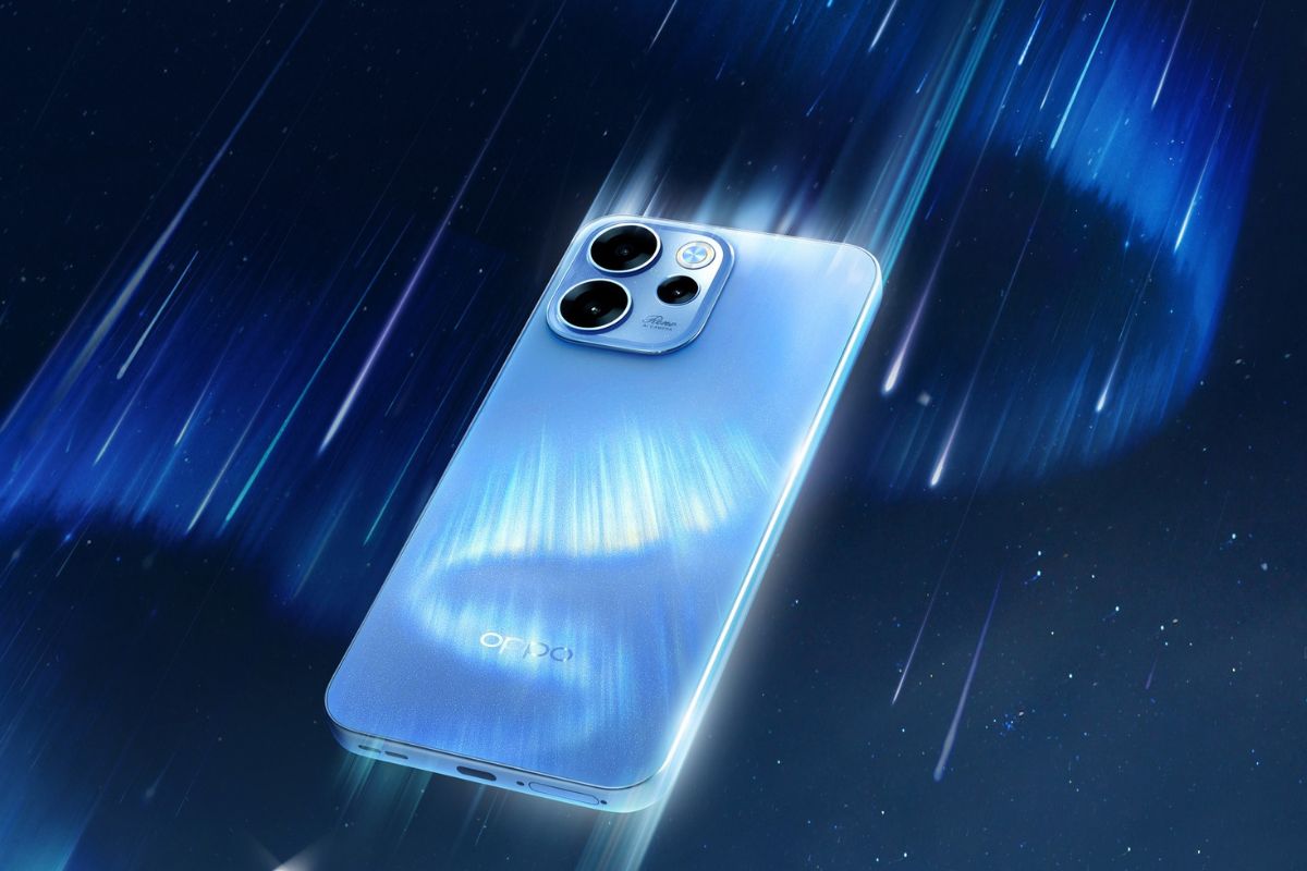 OPPO Reno15 5G màu xanh dương trẻ trung và tươi mới