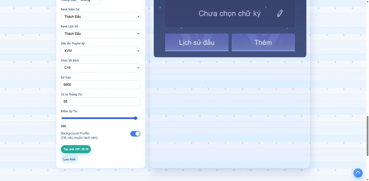 Nhấn vào Lưu hình để tải