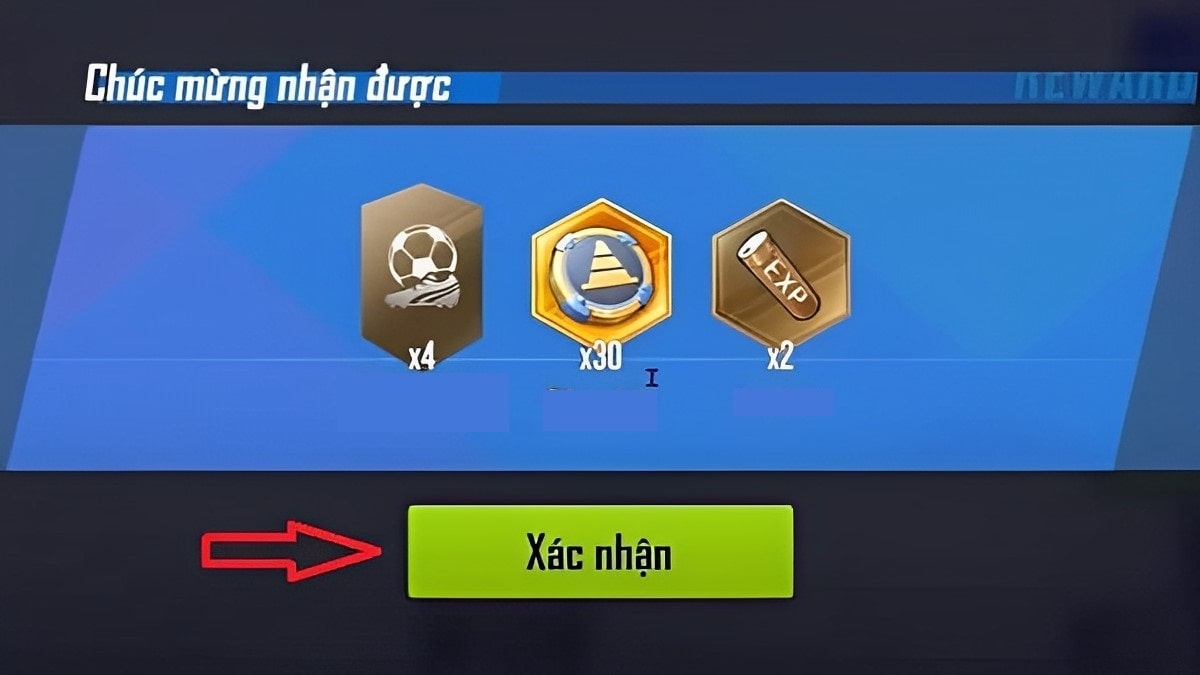Nhận thưởng thành công