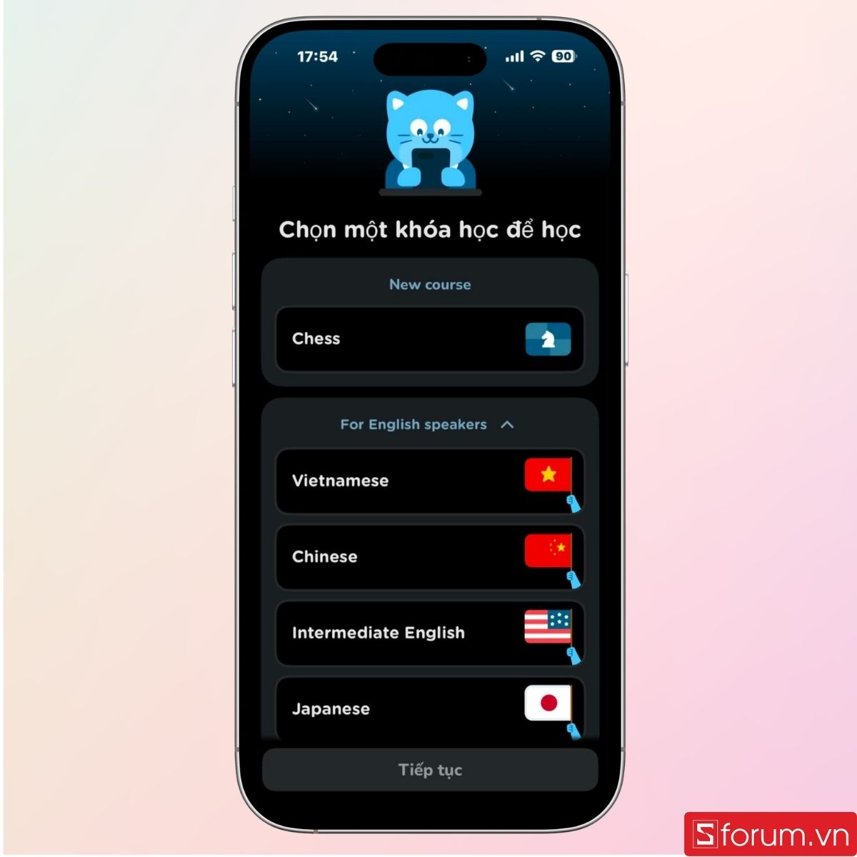 Chọn một khóa học để bắt đầu học