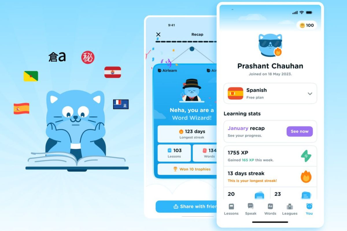 Airlearn mang đến những bài học ngắn gọn nhưng cực kỳ dễ nhớ