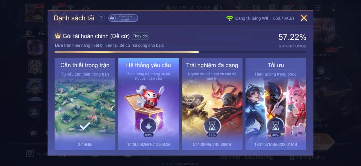 Tối ưu tài nguyên tải xuống