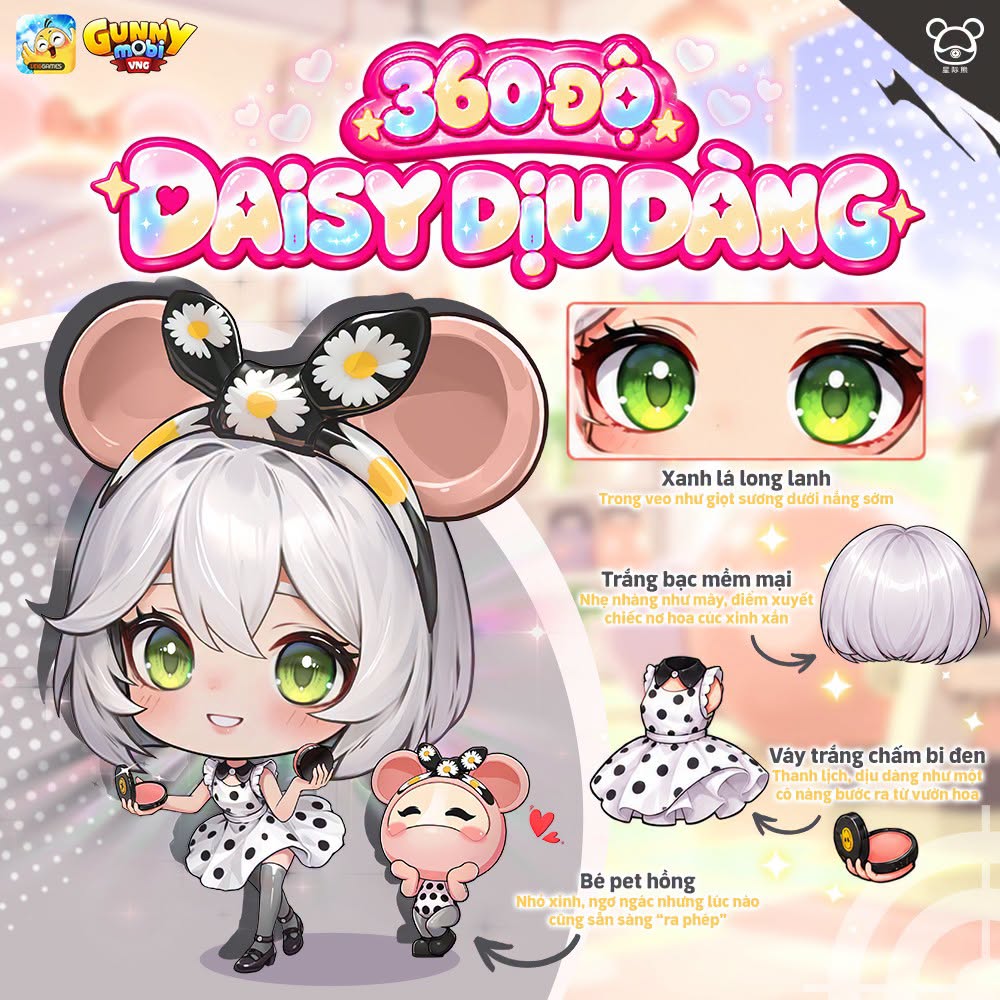 Tạo hình Daisy dịu dàng