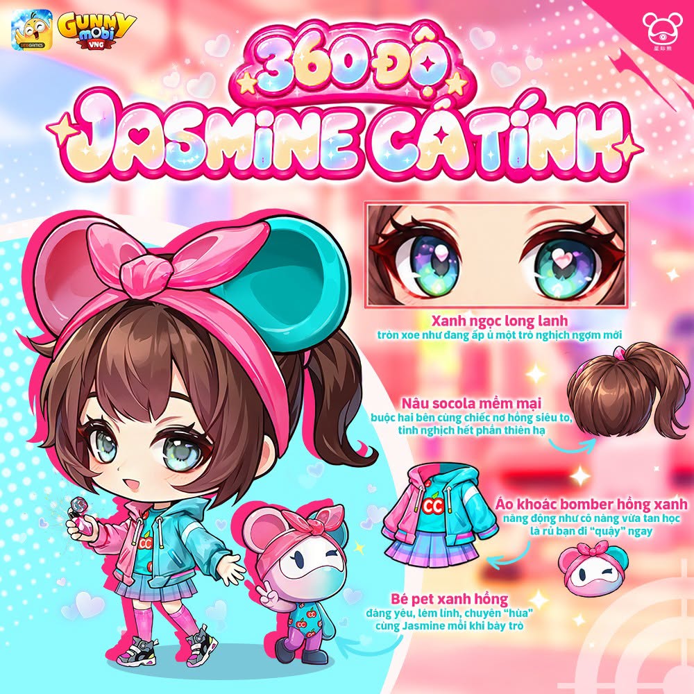 Tạo hình của Jasmine cá tính