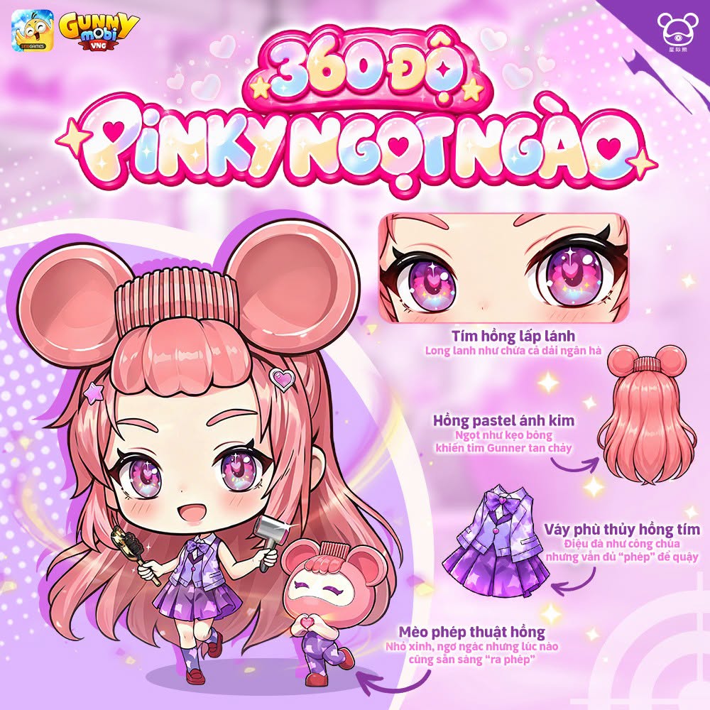 Tạo hình Pinky ngọt ngào