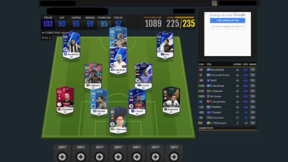 Xây dựng đội hình AC Milan