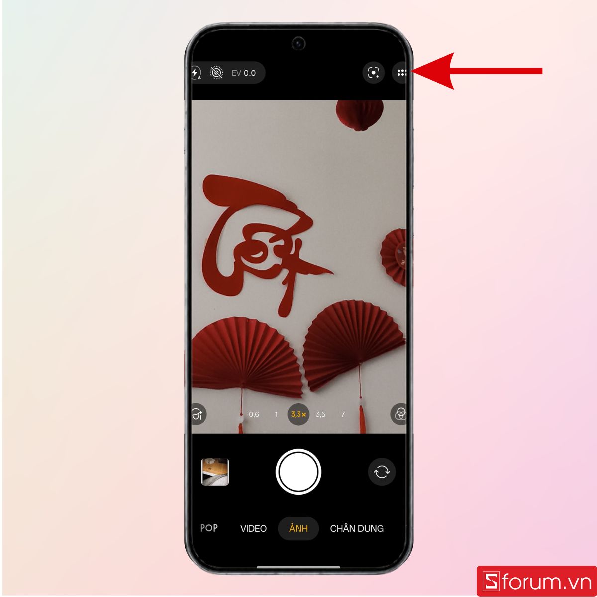 Nhấn vào biểu tượng này