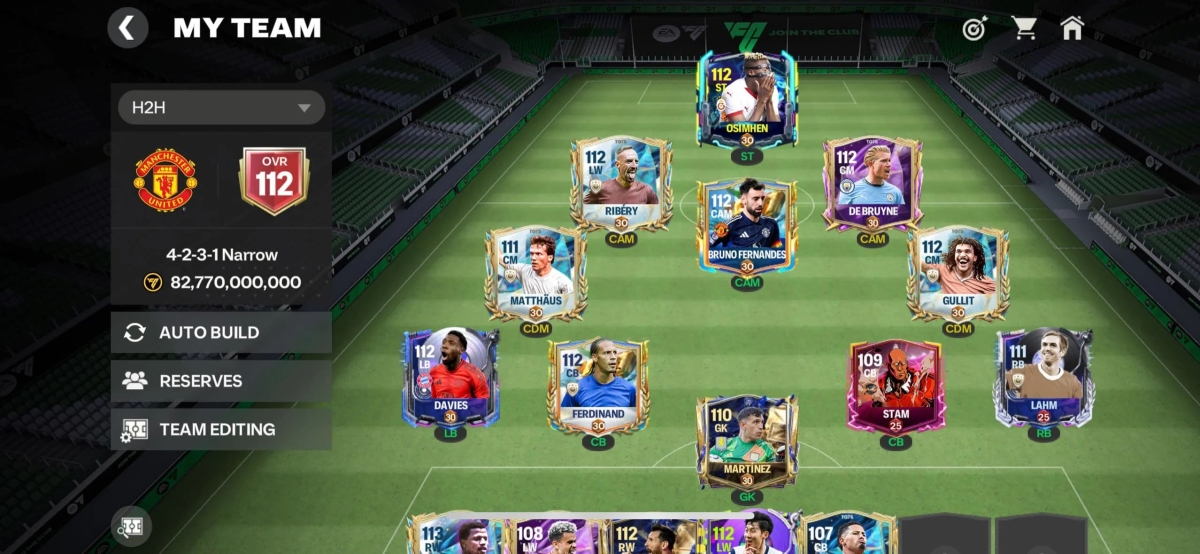 Đội hình 4-2-3-1 FC Mobile
