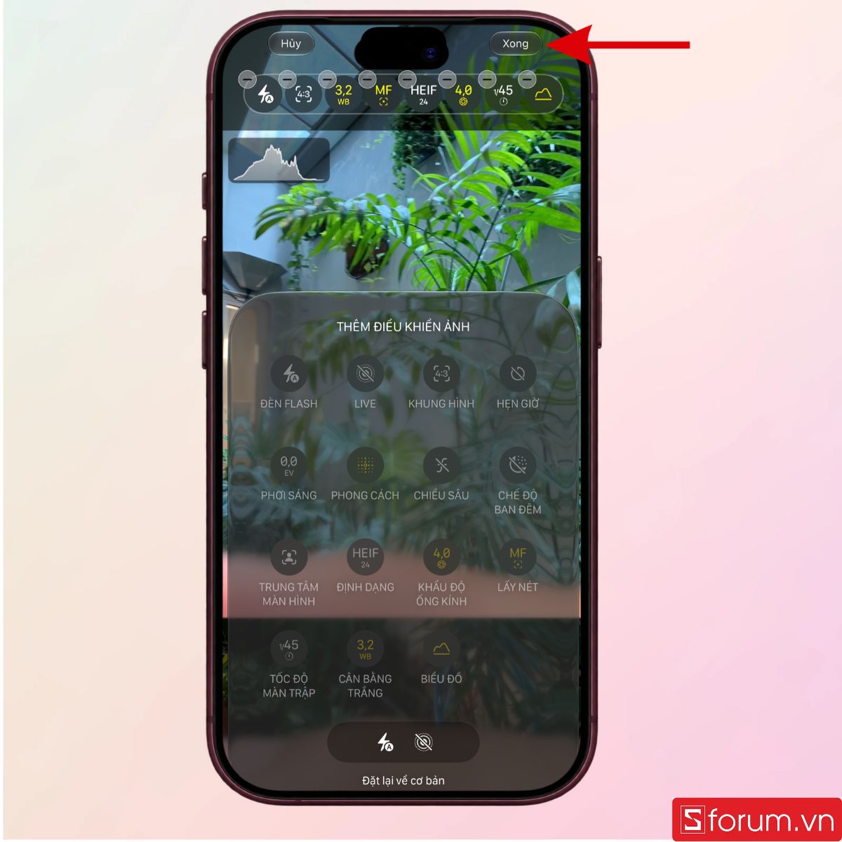 Nhấn vào Xong để hoàn tất
