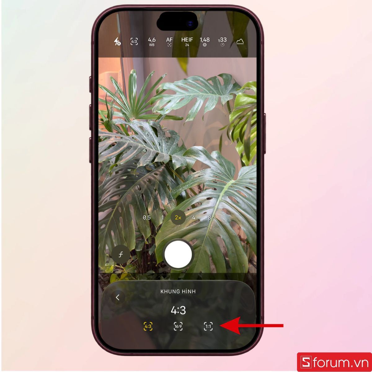 Lựa chọn khung hình phù hợp