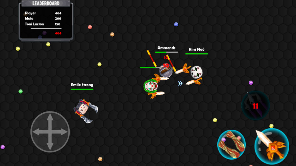 Cơ chế điều khiển trong game EvoWars.io