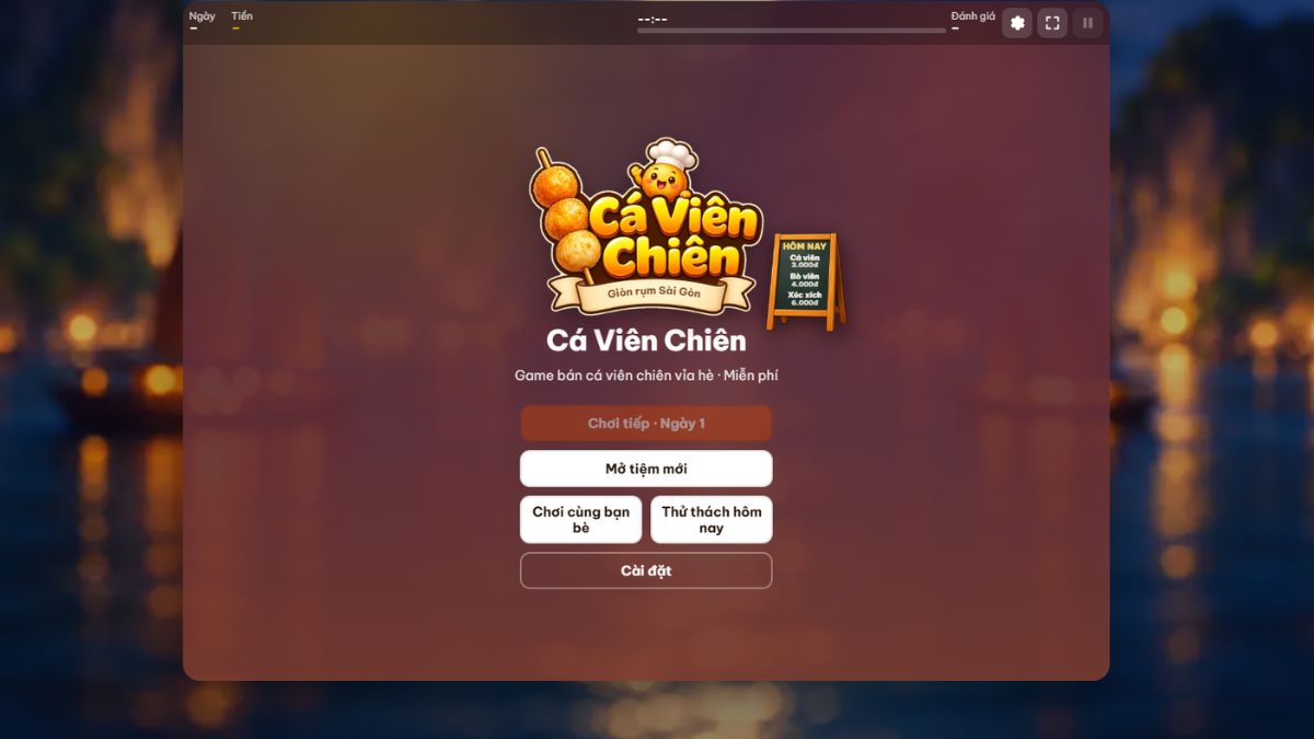 Game Cá Viên Chiên mô phỏng kinh doanh đồ ăn đường phố