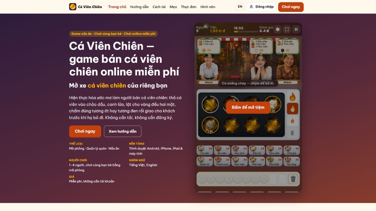 Truy cập vào trang web để bắt đầu chơi