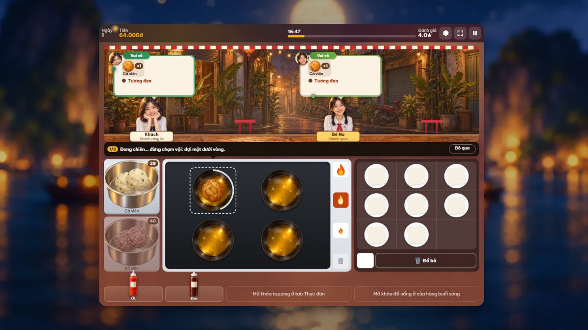 Mở tiệm và bắt đầu tiếp khách
