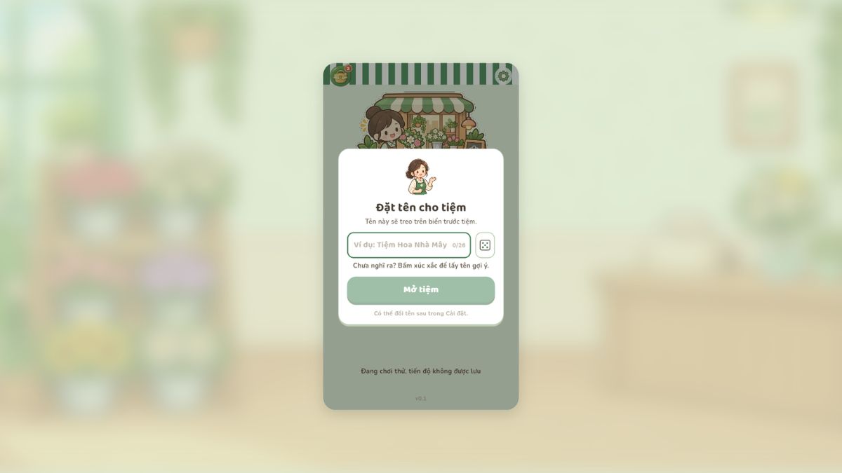 Tiệm Hoa Sớm Mai là game mô phỏng kinh doanh tiệm hoa