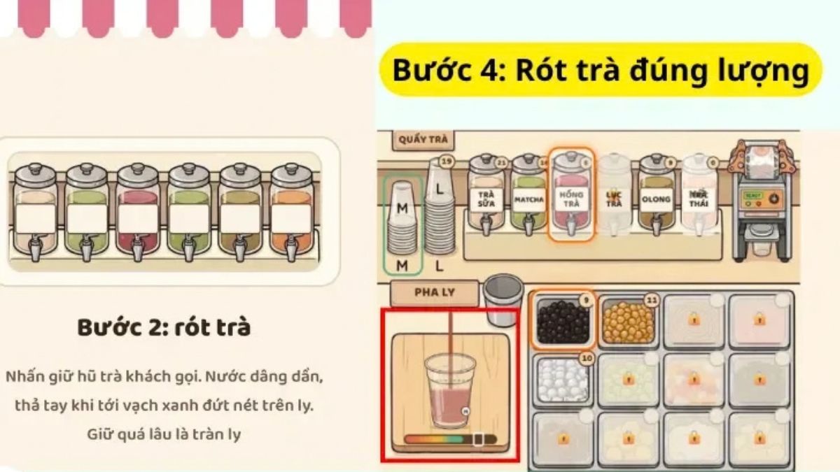 Rót trà đúng lượng