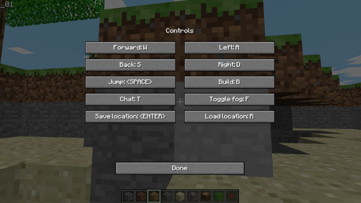Cách di chuyển trong Minecraft Classic