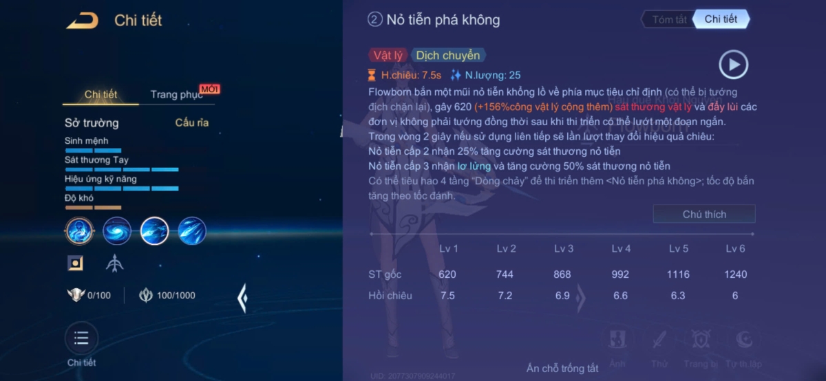 Chiêu 2 - Nỏ Tiễn Phá Không