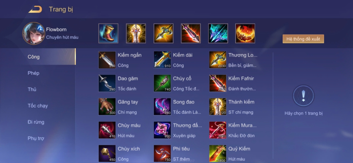 Trang bị chuẩn nhất cho Flowborn