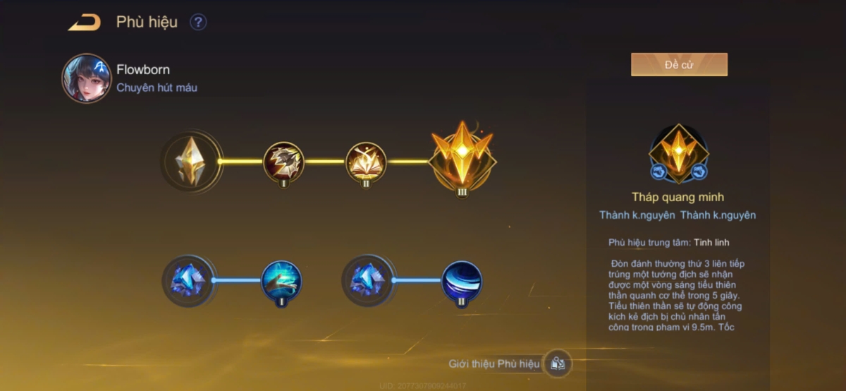 Phù hiệu Tháp Quang Minh tăng damage