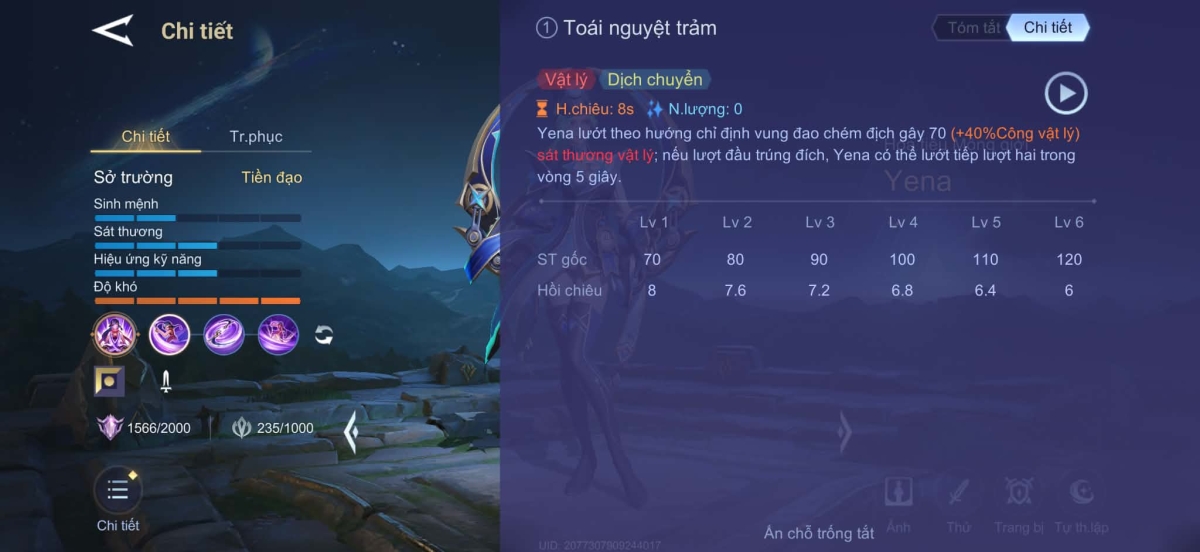 Chiêu 1 - Toái Nguyệt Trảm và Tụ Nguyệt Trảm