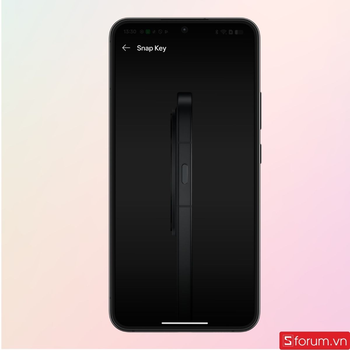 Nhấn giữ nút Snap key