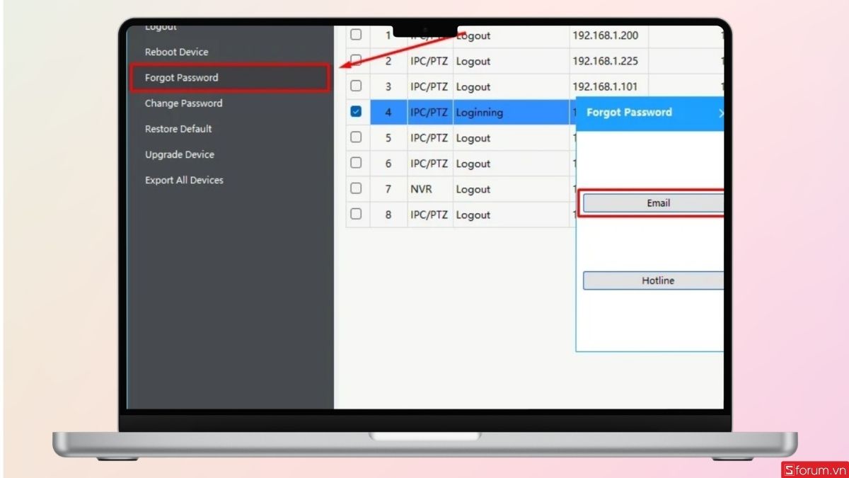 Chọn phương thức phù hợp để reset mật khẩu