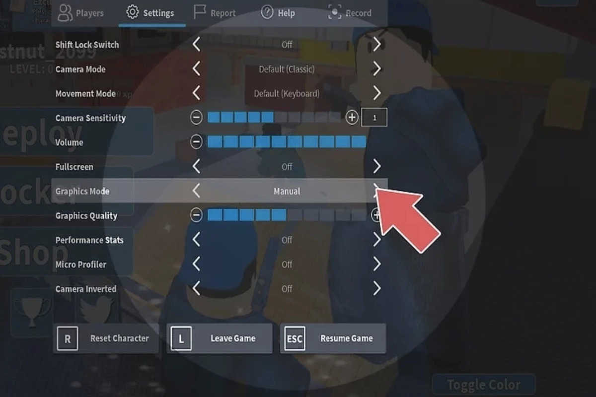 Giảm chất lượng đồ họa trong cài đặt game