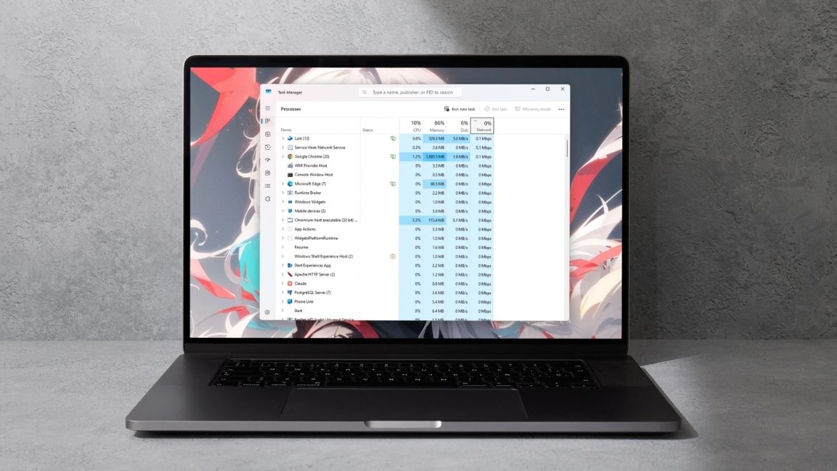 Mở bảng Task Manager