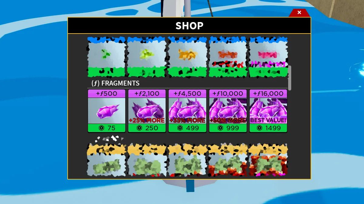 Mua Fragment trong shop