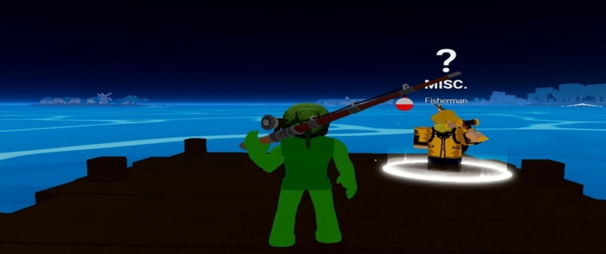 Đến khu vực dock để tìm NPC Fisherman