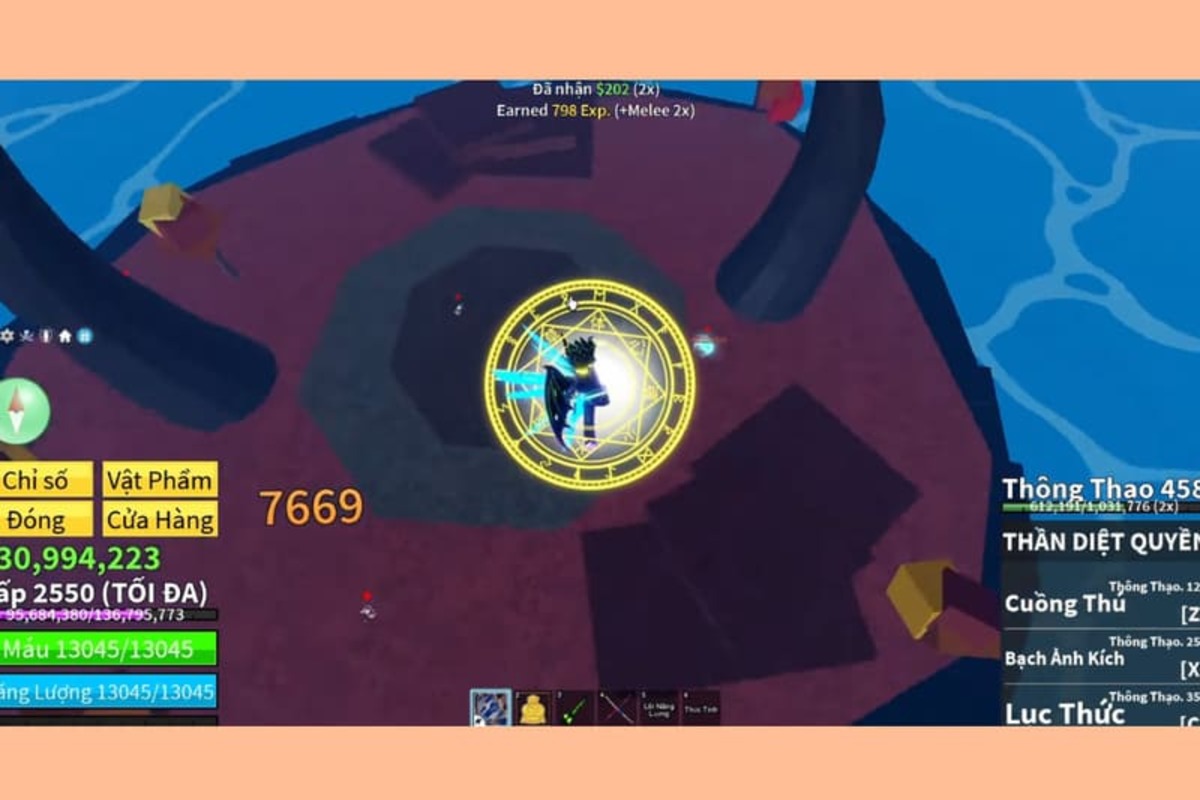 Tiến hành farm boss để nhặt đai trong game