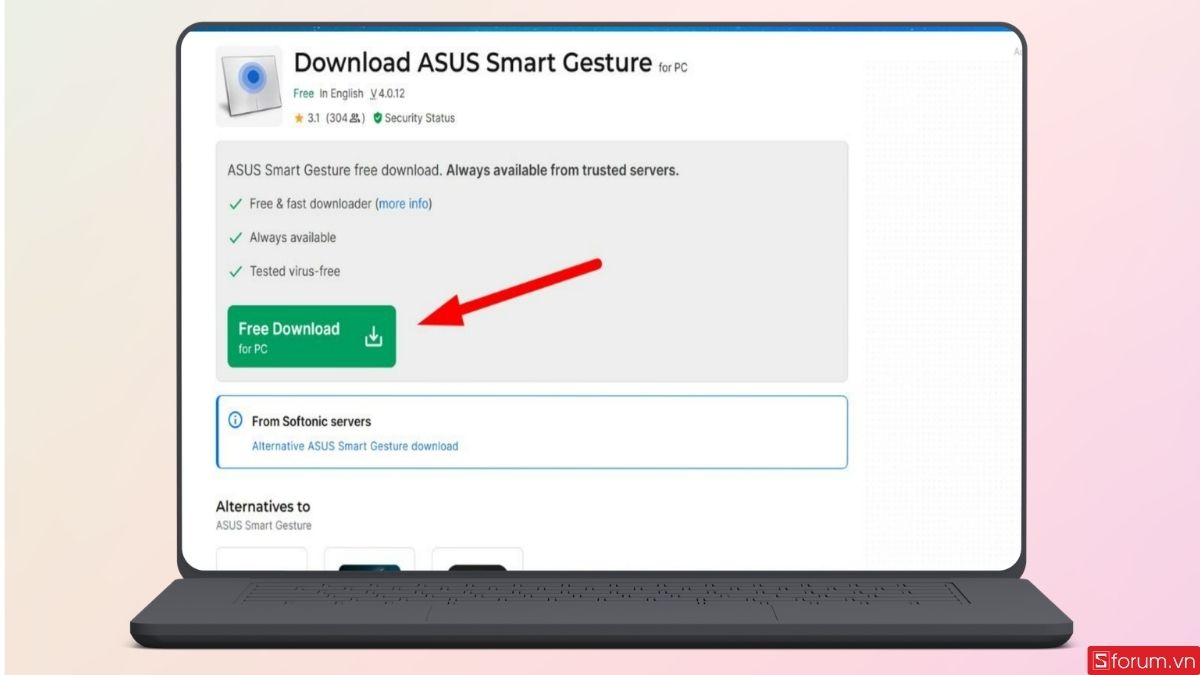Tải ứng dụng ASUS Smart Gesture