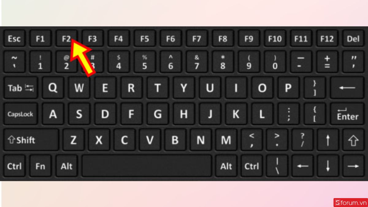 Nhấn vào F2 để mở BIOS
