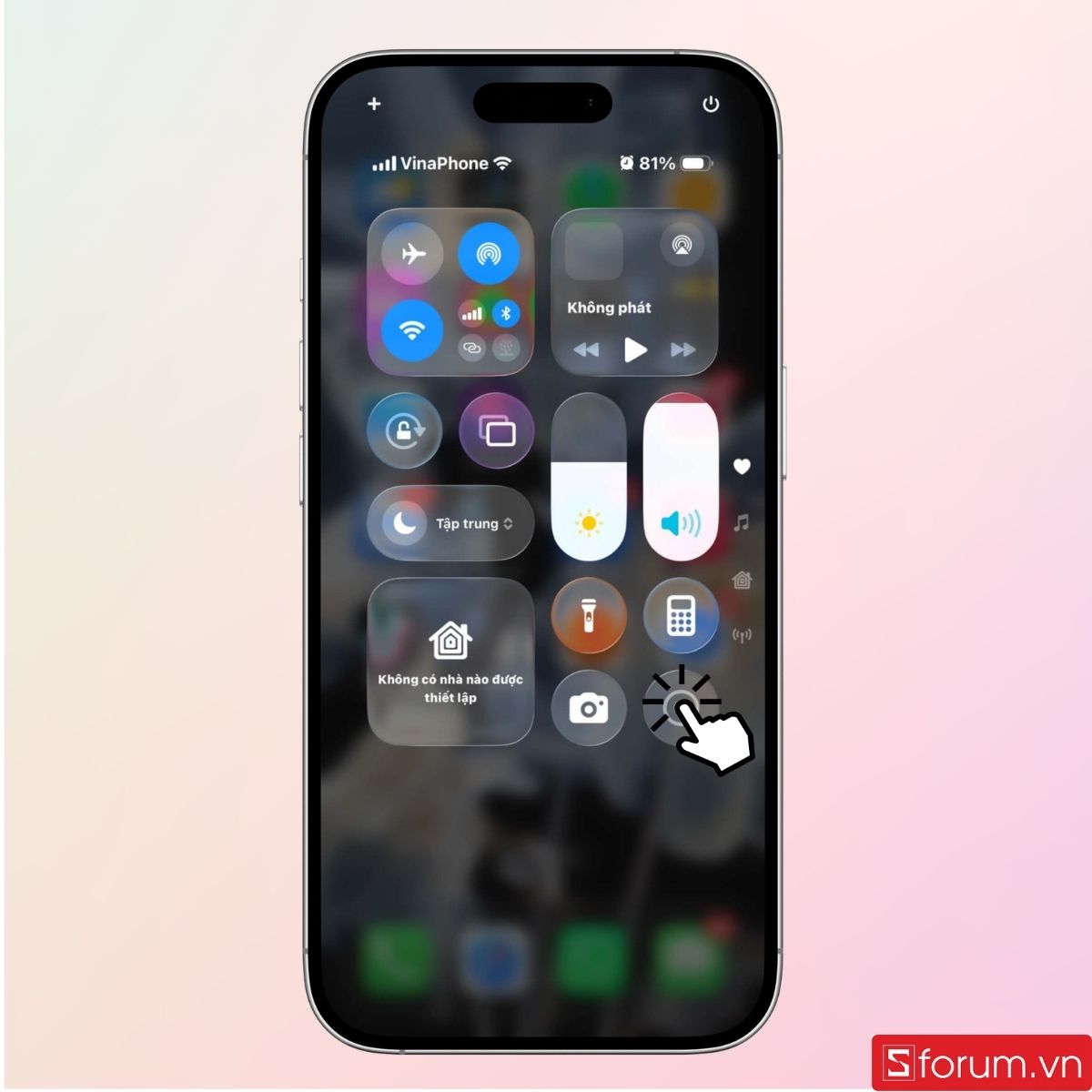 Nhấn giữ biểu tượng Ghi màn hình