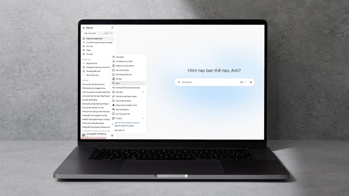 Mở Google Gemini trên máy tính