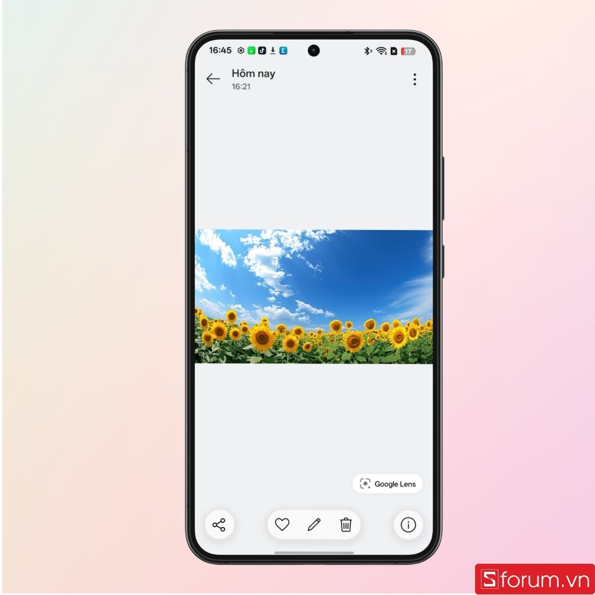 Chọn một bức ảnh bạn muốn làm nền