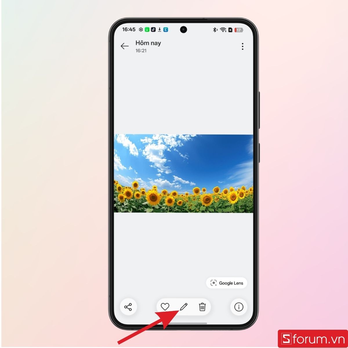 Nhấn vào biểu tượng chỉnh sửa như hình