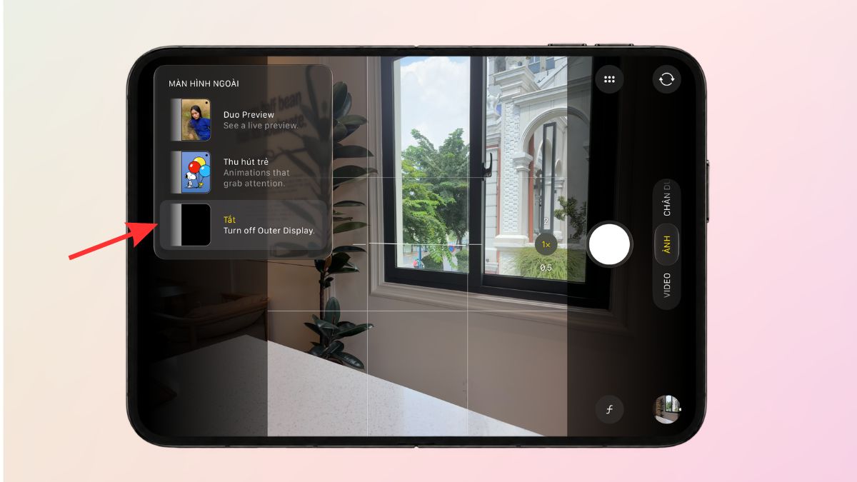 Nhấn vào đây để tắt tính năng Duo Preview trên iPhone Duo