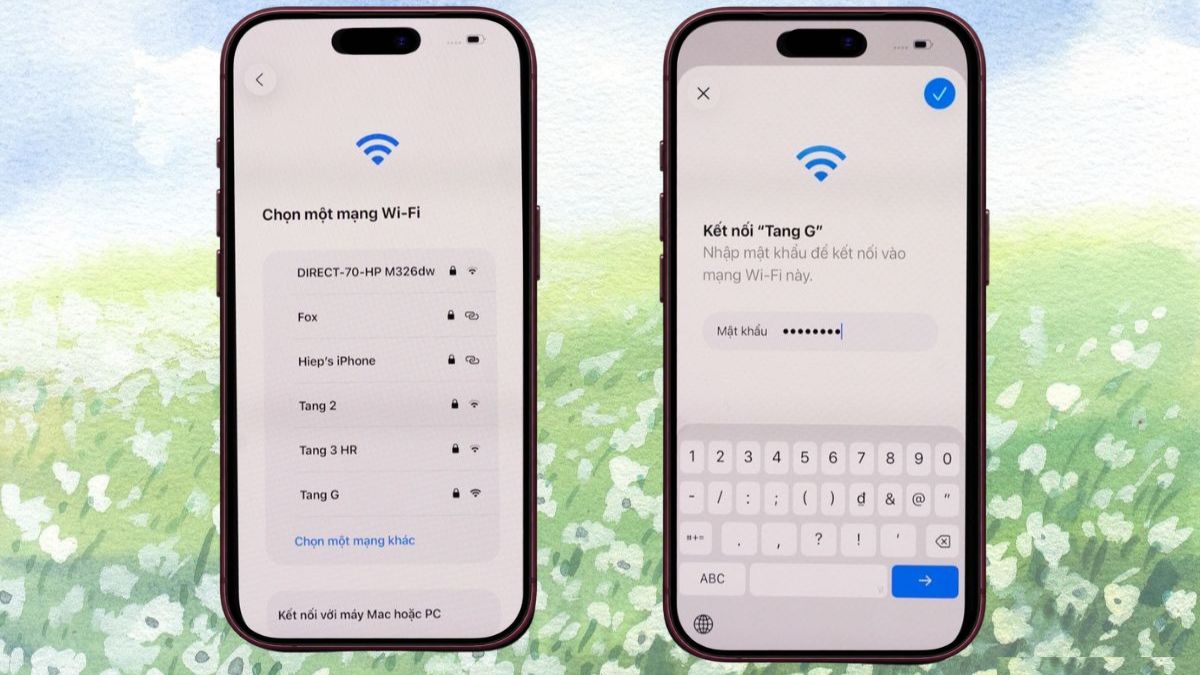 Nhập thông tin wifi