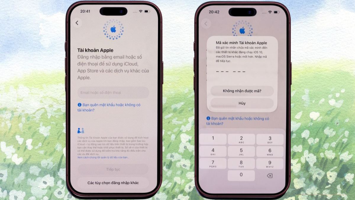 Tiến hành đăng nhập tài khoản Apple của bạn