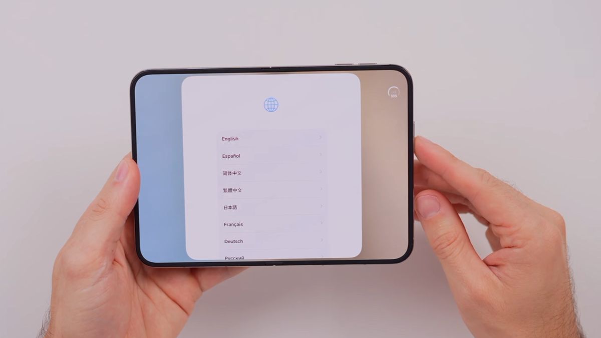 Chọn ngôn ngữ khi thiết lập