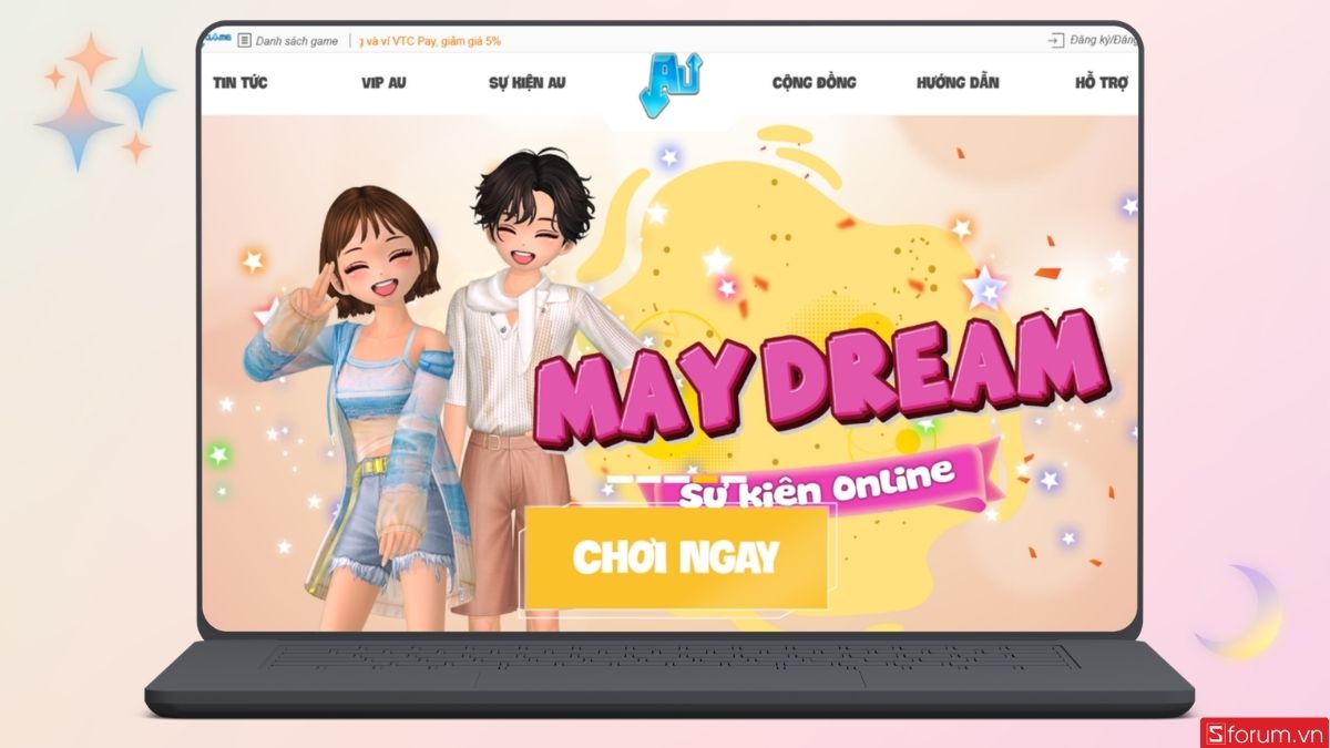 Vào trang web của Audition VTC và chọn Chơi ngay