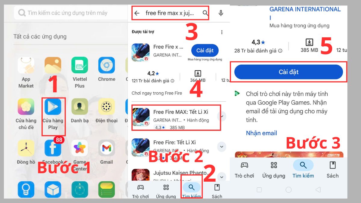 Tải Free Fire Max trên điện thoại Android