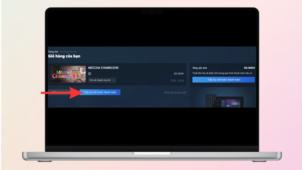 Thêm game vào giỏ hàng và bắt đầu thanh toán