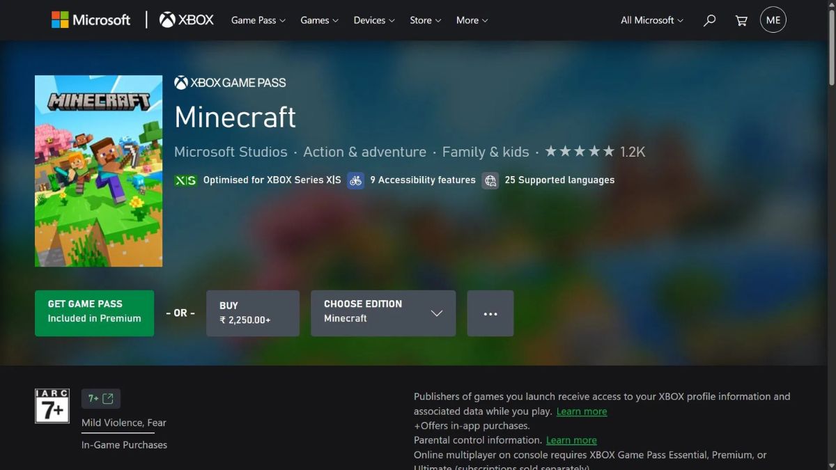 Bạn có thể cập nhật trò chơi thông qua ứng dụng Xbox Store